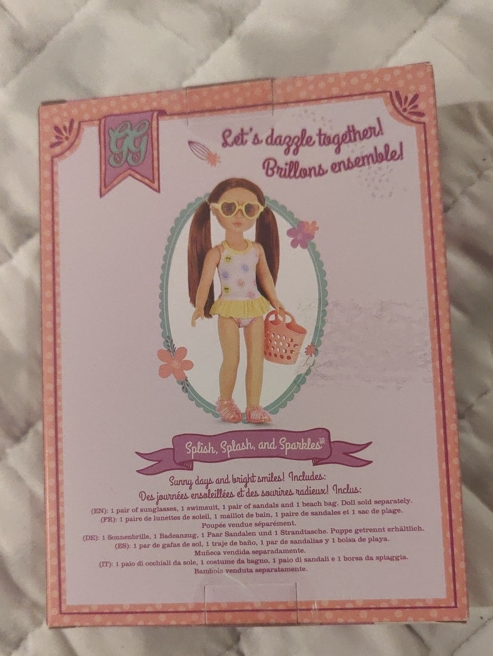 New!Glitter Girls Sun Smiles Swim Set Ruffle Y2k Outfit For 14"Doll Girlhoodcore - Picture 3 of 5